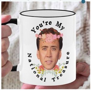 You're My National Treasure Coffee Mug 11 oz White/Black Ceramic, Lovely Gift